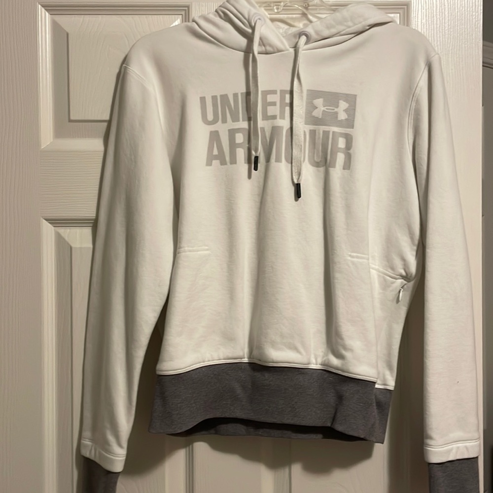 Under armour white sweatshirt